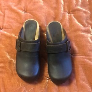 Brown Leather Sanita Clogs